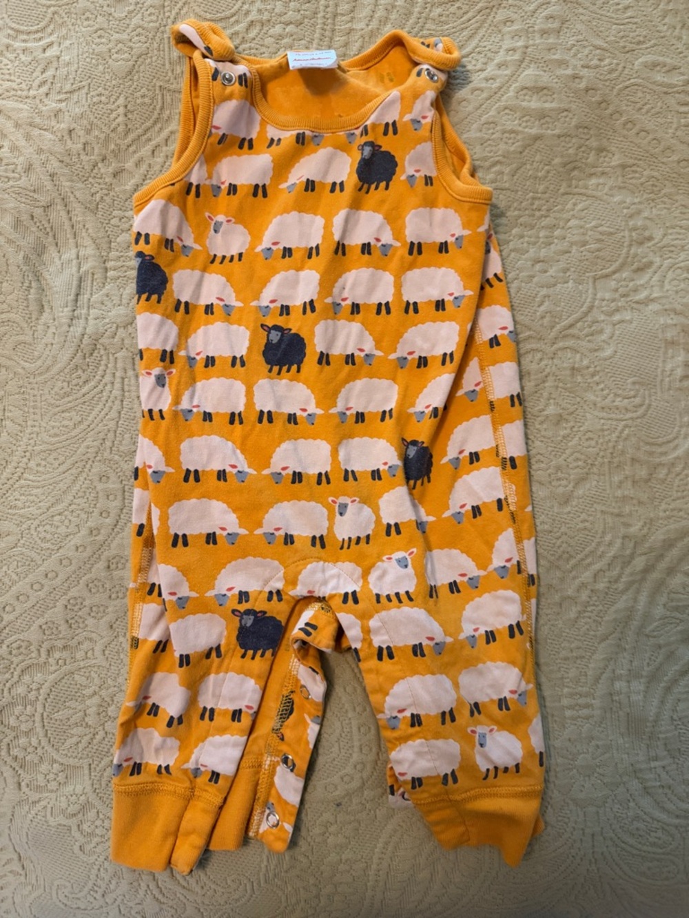 Hanna Andersson Sheep Print Kids Romper